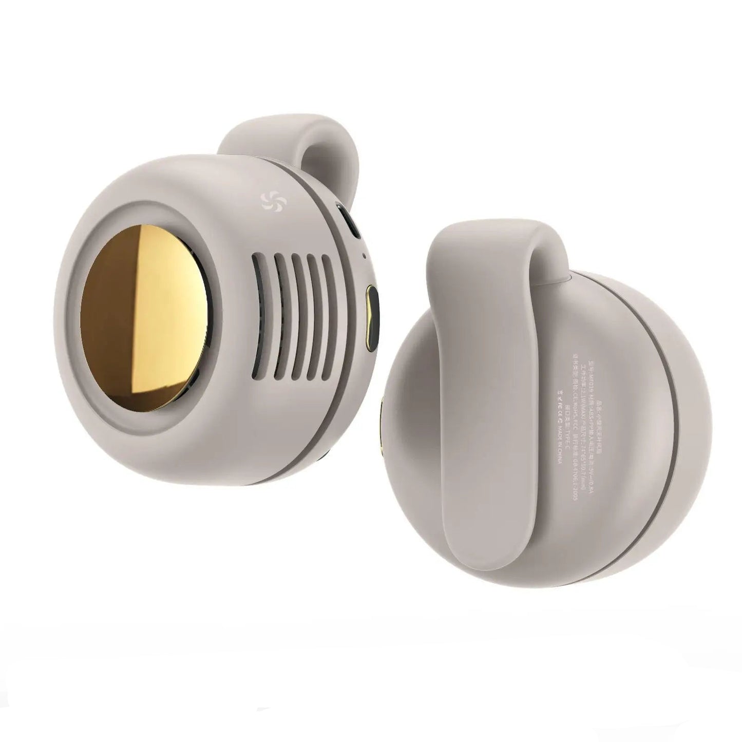 Mini ventilateur portable silencieux USB à clipser, 3 vitesses, rotation ajustable